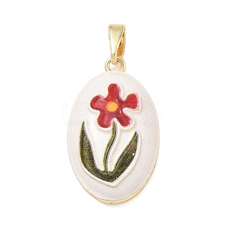 Brass Enamel Pendants KK-CBA2CFD-03G-B-1