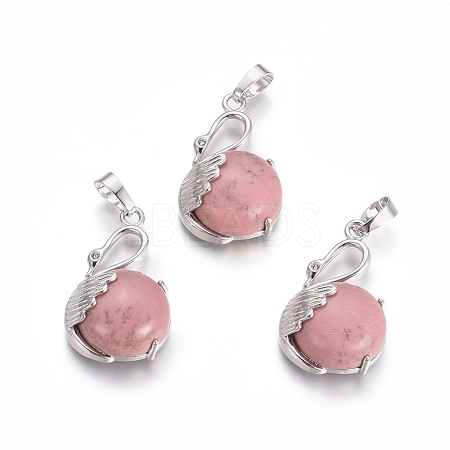 Natural Rhodochrosite Pendants G-L512-N07-1