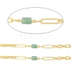 Natural Green Aventurine Faceted Irregular Column Beaded Chains CHC-H105-02G-01-2