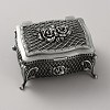 Retro Embossed Flower Alloy Jewelry Storage Decorative Boxes CON-WH20008-27A-1