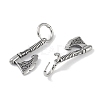 316 Surgical Stainless Steel Axe Hoop Earrings for Women EJEW-P274-16B-AS-2