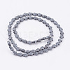 Non-magnetic Synthetic Hematite Beads Strands G-P341-05F-6x4mm-2