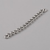 304 Stainless Steel Curb Chains Extender KK-WH0027-36-2