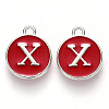 Platinum Plated Alloy Enamel Charms X-ENAM-S118-03X-P-1