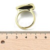 Heart Brass Natural Obsidian Finger Rings RJEW-D304-01G-G-3