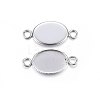 Tarnish Resistant 304 Stainless Steel Cabochon Connector Settings X-STAS-P210-12P-1
