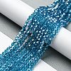 Transparent Electroplate Glass Beads Strands LS-EGLA-A039-T2mm-A01-4