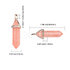 10Pcs 10 Style Natural & Synthetic Gemstone Pointed Pendants G-CJ0001-72-2