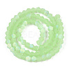 Imitation Jade Bicone Frosted Glass Bead Strands LS-EGLA-A039-J6mm-MB01-2
