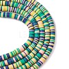 Handmade Polymer Clay Beads Strands CLAY-R089-8mm-T028-5