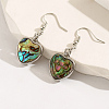 Fashionable Classic Paua ShelL Heart Dangle Earrings for Women HB4691-1