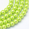Baking Paint Pearlized Glass Pearl Round Bead Strands X-HY-Q003-4mm-66-1