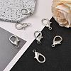 Zinc Alloy Lobster Claw Clasps PALLOY-D008-P-4