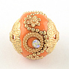 Handmade Indonesia Rhinestones Round Beads X-IPDL-R033-27H-2