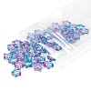 Spray Painted Transparent Glass Beads GLAA-FS0001-01A-2
