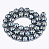 Electroplate Glass Beads Strands X-EGLA-S177-10A-04-2