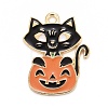 Halloween Alloy Enamel Pandants X-ENAM-C004-07-1