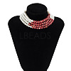 Plastic Pearl Bloody Layered Gothic Choker Necklaces for Halloween Party WGBE0F0-04-1