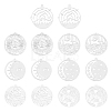 DICOSMETIC 42Pcs 7 Style 201 Stainless Steel Filigree Pendants STAS-DC0014-75-1