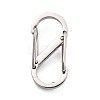 Non-Tarnish 304 Stainless Steel Push Gate Snap Key Clasps STAS-B022-03P-2