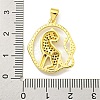 Brass Micro Pave Cubic Zirconia Pendants KK-K354-08E-G-3