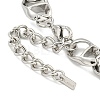 304 Stainless Steel Twisted Chain Bracelets for Women BJEW-A017-02P-3