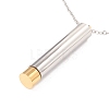 Ion Plating(IP) 304 Stainless Steel Column Pendant Necklace NJEW-P262-14-3