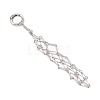 304 Stainless Steel Macrame Pouch Empty Stone Holder Pendant Decorations SA-CJCA03-02-3