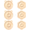 2Pcs 2 Styles Beech Wooden Bangle & Bracelet & Finger Ring & Beads Display Holder Tray AJEW-YW0001-26-1