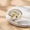 Conch Alloy Adjustable Rings for Women RJEW-B108-03KCG-2