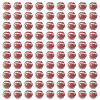 300Pcs Spray Printed Opaque Acrylic European Beads SACR-TA0001-56-2