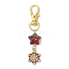 Christmas Theme Alloy Enamel with Rhinestone Pendant Decoration KEYC-JKC00977-01-1