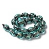 Handmade Foil Lampwork Beads Strands FOIL-Z001-04H-1