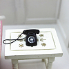 Miniature Spray Painted Alloy Telephone MIMO-PW0001-051B-1