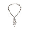Alloy Resin Shell Shape Tassel Necklaces for Women WG893B9-02-3