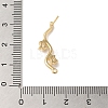 Brass with Clear Cubic Zirconia Stud Earring Findings LS-KK-G499-02G-3