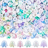 480Pcs 6 Colors Plastic Bead Caps FIND-SC0017-30-1