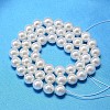 Round Shell Pearl Bead Strands X-BSHE-L011-6mm-A013-3