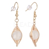 Natural Stone Braided Dangle Earring EJEW-JE04845-4