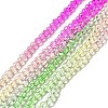 Transparent Gradient Color Glass Beads Strands GLAA-H021-01B-22-2