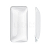Transparent Rectangle Glass Cabochons X-GGLA-R025-38x19-1