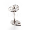 304 Stainless Steel Stud Earring Findings STAS-L211-05A-P-2