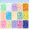 15 Colors Glass Seed Beads SEED-PH0012-08-WH-4