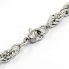 Fashionable 304 Stainless Steel Rope Chain Bracelet Making X-STAS-A028-B054P-2