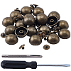 20 Bags Alloy Studs Rivets FIND-CL0002-03AB-7