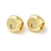 Rack Plating Brass Micro Pave Cubic Zirconia European Beads KK-F854-02G-02-2
