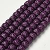 Synthetic Coral Dyed Carved Beads BSHE-H114-01C-1