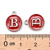 Platinum Plated Alloy Enamel Charms ENAM-S118-03B-P-3