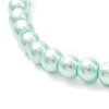 Millefiori Flat Round Beads Stretch Bracelet for Teen Girl Women BJEW-JB06934-6