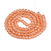Spray Painted Crackle Glass Beads Strands CCG-Q001-8mm-05-2